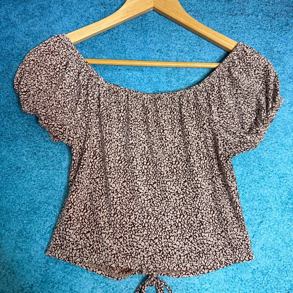 Vintage 7 day WKND Top Sz M Floral Type Babydoll Stretch Fairy Boho Y2K USA Made - Picture 8 of 9